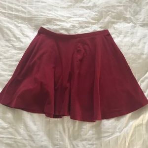 Burgundy Skater Skirt from Pacsun